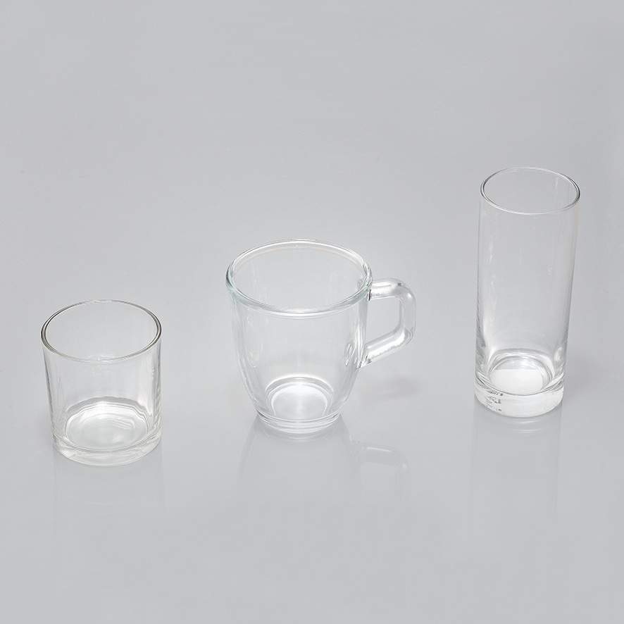 여러가지 모양의 투명한 그릇(3종)-KSIC0339